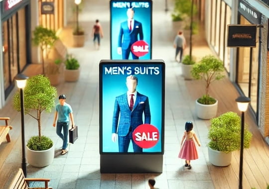 小売店のサイネージに取り付けて視聴率を測定。