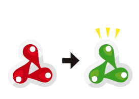 AIBeaconのランプが赤から緑になれば完了
